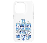 El Camino Is Calling Blue Gradient Hiking Quote Pilgrim Way Case for iPhone 15 Pro