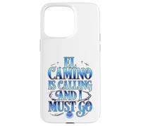 El Camino Is Calling Blue Gradient Hiking Quote Pilgrim Way Case for iPhone 15 Pro Max