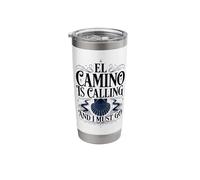 El Camino is Calling Dark Pilgrim Shell Elegant Vintage Typo Stainless Steel Insulated Tumbler