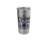 El Camino is Calling Dark Pilgrim Shell Elegant Vintage Typo Stainless Steel Insulated Tumbler