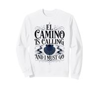 El Camino Is Calling Dark Pilgrim Shell Elegant Vintage Typo Sweatshirt
