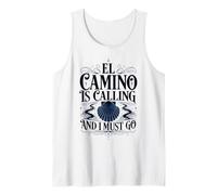 El Camino is Calling Dark Pilgrim Shell Elegant Vintage Typo Tank Top