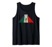 El Castillo Kukulkan Pyramid Chichen Itza - Flag of Mexico Tank Top