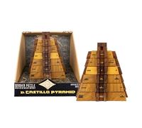 El Castillo Pyramid Wooden Puzzle - Mayan Temple of Kukulcan Brainteaser, 3D Math & Logic Puzzle Game, Challenging Wooden Brain Teaser (Difficulty Level 5), Educational STEM Toy for Kids 8+ & Adults