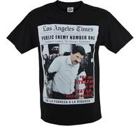 El Chapo Public Enemy Men's T-Shirt(Large)