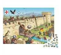 El Cid Castle Siege Wooden Jigsaw Puzzle Waterproof 1000 Piece Puzzles for Adults Impossible Educational Games