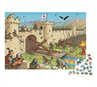 El Cid Castle Siege Wooden Jigsaw Puzzle Waterproof 1000 Piece Puzzles for Adults Impossible Educational Games