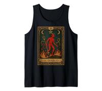 El Diablo Devil Tarot Card Gothic Occult Retro Dark Academia Tank Top