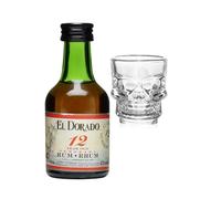El Dorado 12 Year Old Rum 50ml with Shot Glass | Miniature Alcohol | All Occasion Gift