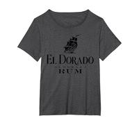 El Dorado Rum Guyana T-Shirt, Women's Plus, Dark Heather Grey, 2X