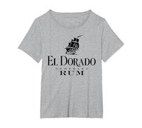 El Dorado Rum Guyana T-Shirt, Women's Plus, Heather Grey, 2X