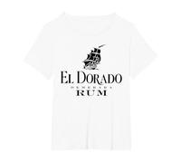 El Dorado Rum Guyana T-Shirt, Women's Plus, White, 3X