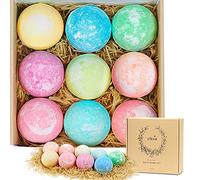 EL Efloral 9pcs 4.2oz Bath Bombs Gift Set Handmade Fizzy Bath Bomb with Essential Oils Bubble and Spa Bath Sets for Women Gifts, Xmas Gifts, Gifts for Women