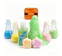 EL Efloral Bath Bomb Science Kit for Kids - 7-Pack DIY Bath Potions with Refill & Storage Bag, Fizzy STEM Experiment Gift Set, Organic & Skin-Safe Bath Treats for Birthday, Christmas, Girls & Boys