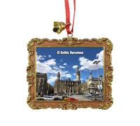 El Gothic Barcelona Spain Travel Souvenir Xmas Tree Ornament Hanging Pendant Home Christmas Party Decoration