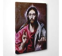 El Greco Christ Canvas Print | Gallery Wrapped 30mm Frame Wall Art | 30x20 inches | Ready to Hang | Modern Religious Picture | Living Room Bedroom Lounge Office