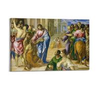 El Greco Painter's Artwork The Miracle of Christ Healing The Blind Posters Canvas And Wall Art Picture Print Modern Family Bedroom Decors 12x18inch(30x45cm)