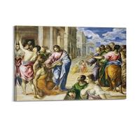 El Greco Poster Work《Christ Healing The Blind》 Artworks Picture Print Wall Art Painting Canvas Decor Homes Decorative 24x36inch(60x90cm)