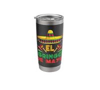 El Gringo with Guitar Cactus Sombrero Cinco de Mayo Stainless Steel Insulated Tumbler