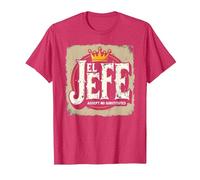 El Jefe for Men: Accept no Replacement Crown Graphic T-Shirt, Men, Red Heather, M