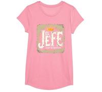 El Jefe for Men: Accept No Substitutes Crown Graphic T-Shirt, Girls, Pink, Medium