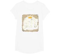 El Jefe for Men: Accept No Substitutes Crown Graphic T-Shirt, Girls, White, Medium