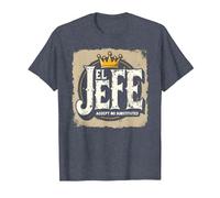 El Jefe for Men: Accept No Substitutes Crown Graphic T-Shirt, Men, Heather Blue, M