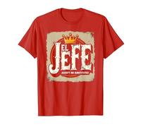 El Jefe for Men: Accept No Substitutes Crown Graphic T-Shirt, Men, Red, 3XL