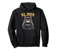 El Jefe Funny Cool Mexican Scary Boss Spanish Manager Cat Pullover Hoodie