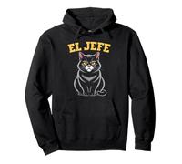 El Jefe Funny Cool Mexican Scary Boss Spanish Manager Cat Pullover Hoodie
