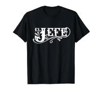 El Jefe The Boss in Spanish Funny Mexican Quote Value Graphic T-Shirt, Men, Black, S