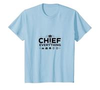El Jefes Chief of Everything - Boss Leadership Humor T-Shirt, Kids, Baby Blue, 2 Years