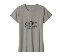 El Jefes Chief of Everything - Boss Leadership Humor T-Shirt, Women, Slate, XS