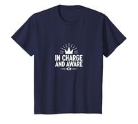 El Jefes in Charge and Aware Leadership Graphic T-Shirt, Kids, Navy, 12 Years