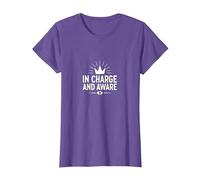 El Jefes in Charge and Aware Leadership Graphic T-Shirt, Women, Purple Heather, S