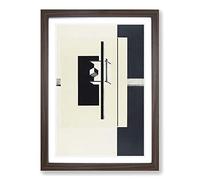 El Lissitzky Avant Garde Framed Print | A2 Walnut Framed Wall Art | Ready to Hang | Modern Nature Picture | Living Room Bedroom Lounge Office
