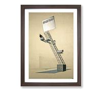 El Lissitzky Lenin Tribune Sketch Framed Print | A2 Walnut Framed Wall Art | Ready to Hang | Modern Nature Picture | Living Room Bedroom Lounge Office