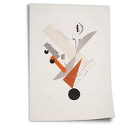 El Lissitzky Poster: 5th Globetrotter (in Time), Unframed Art Print, Mural - A4, A3, A2, A1, A0, XXL - Living Room, Bedroom, Kitchen, Decoration