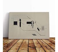 El Lissitzky Proun Vol.23 Canvas Print | Gallery Wrapped 30mm Frame Wall Art | 30x20 inches | Ready to Hang | Modern Picture | Living Room Bedroom Lounge Office