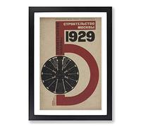 El Lissitzky Russian Constructivist Cover Framed Print | A2 Oak Framed Wall Art | Ready to Hang | Modern Nature Picture | Living Room Bedroom Lounge Office
