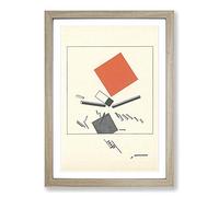 El Lissitzky Two Quadrants Framed Print | A2 Oak Framed Wall Art | Ready to Hang | Modern Nature Picture | Living Room Bedroom Lounge Office