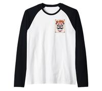El Loco - Crazy Sugar Skull Día de los Muertos Raglan Baseball Tee