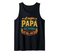 El Mejor Papá Del Mundo Cool Spanish Fathers Day Design Tank Top