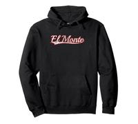 El Monte California San Gabriel Vintage Varsity Distressed Pullover Hoodie