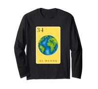 El Mundo Funny Spanish-Mexican Bingo Cards The World Long Sleeve T-Shirt