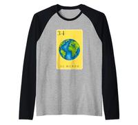 El Mundo Funny Spanish-Mexican Bingo Cards The World Raglan Baseball Tee