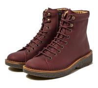 El Naturalista N5572 Womens Ladies Red Leather Lace Up Zip Ankle Boots Size 4-9