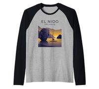 El Nido Palawan Philippines Sunset Raglan Baseball Tee