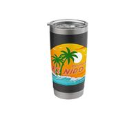 El Nido Philippines Palm Trees Beach Sunset Souvenir Island Stainless Steel Insulated Tumbler