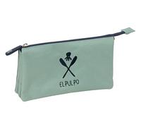 EL OCTOPO AGUAMARINA - Triple Pencil Case, Children's Pencil Case, Ideal for Children of School Age, Comfortable and Versatile, Quality and Resistance, 22 x 3 x 12 cm